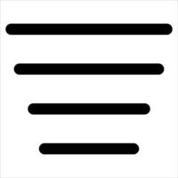 A unique black and white icon of a line in white background vector