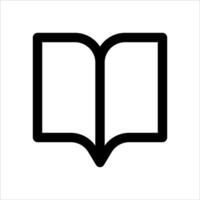 unique An open book icon in white background vector