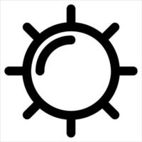 unique outline Sun icon in white background vector