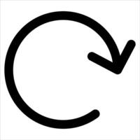 A unique black and white image of a circular arrow in white background vector