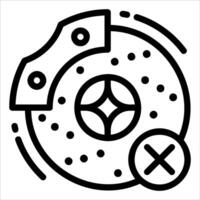 A unique black and white illustration of a brake disc vector