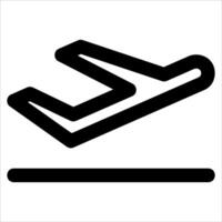 unique new outline Airport icon in white background vector