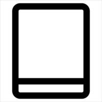 A unique black and white icon of a tablet computer in white background vector