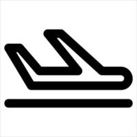 unique outline Airport icon in white background vector