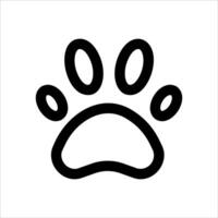 A new unique black and white paw print icon on a white background vector