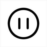 A new unique black and white icon of a power button vector
