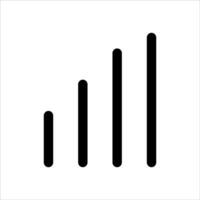 A unique black and white icon of a bar grap in white backgroundh vector