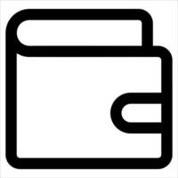 unique Wallet icon illustration in white background vector