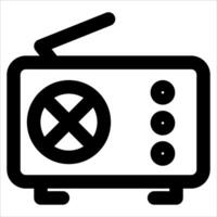 unique Radio icon in white background vector