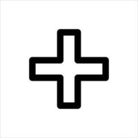 A new unique black and white cross icon on a white background vector
