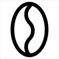 A unique black and white image of a coffee bean in white background vector