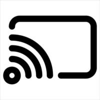 A unique black and white icon of a wifi signal in white background vector