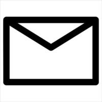 An unique envelope icon in white background vector