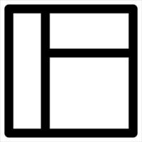 A unique black and white square in white background vector