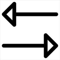 new unique Two arrows pointing in opposite directions in white background vector
