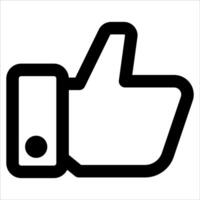 unique Like button icon in white background vector