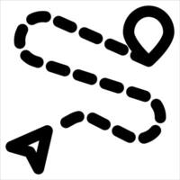 A unique black and white icon of a map and a compass in white background vector