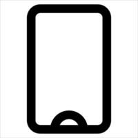 A unique black and white icon of a smartphone in white background vector