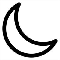 A unique black and white crescent icon in white background vector