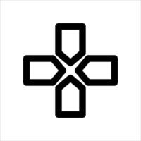 A unique black and white cross icon on a white background vector