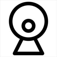 A unique black and white icon of a camera in white background vector