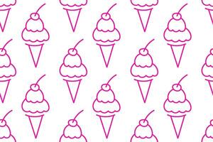 Colorful ice cream cone pattern perfect for summer-themed designs and crafts vector
