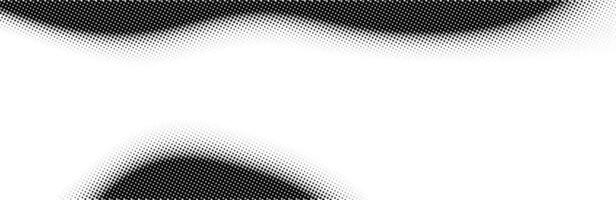 Gradient comic dot background. Halftone black and white comic background with radial dots and blank center space. Noise pattern grid . Overlay effect cartoon design retro duotone bg. vector