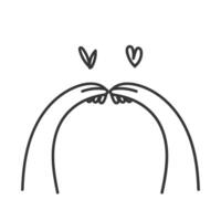 two hands are holding up hug a heart shape vector