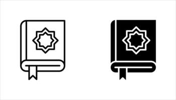 Holy Quran icon set, symbol template for graphic and web design illustration on white background.. vector