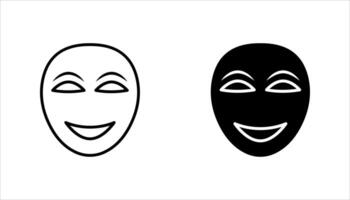 set of mask icons, on a white background.. vector