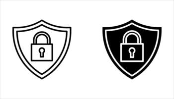 Security icon set, with a white background. vector