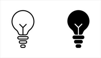 Lamp icon set. Light bulb icon , idea symbol, Symbol isolated white background, illustration, color editable., vector