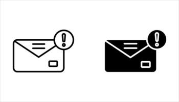 spam email icon set, with a white background. vector