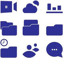 Essential Business Technology Icons Premium UI UX Asset Pack vector