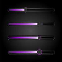 Loading bar icon animated on a black background vector
