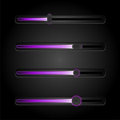 Loading bar icon animated on a black background