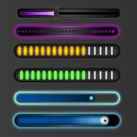 Gradient different sliders collection vector