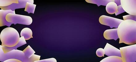 Realistic Podcast Background with Speech Bubbles vector