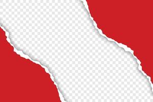 red torn paper background vector
