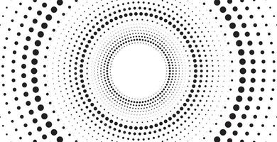 abstract halftone dots background in circle shape vector