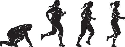 Lose Weight Run, Progress Sequence vector