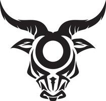 Taurus or Bull Abstract Head Design vector