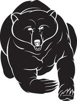 Grizzly Bear Attacking Forward vector