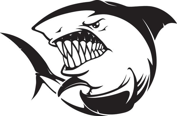 Shark Fury Mascot Symbol