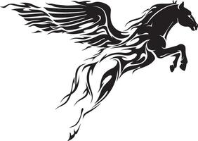 Pegasus Leap, Abstract Flame Fantasy vector