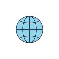 Globe symbol isolated on white background vector