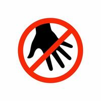 Don't touch please security sign. Please don't touch sign. Do not touch sign vector