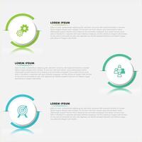 Infographics design template with 3 steps or options vector