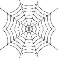 Web of spider cobweb spiderweb. Simple flat illustration. vector