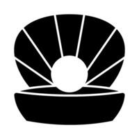 pearl solid icon vector
